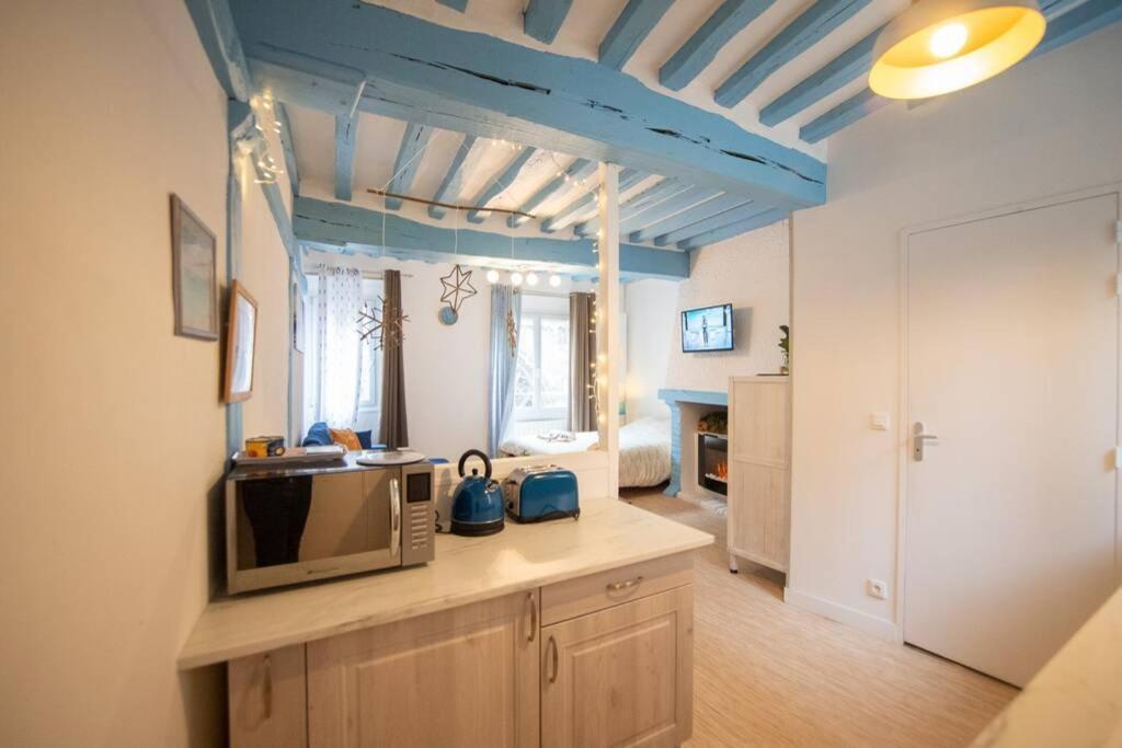 Blue Appartment With A Fireplace Dieppe Exterior foto